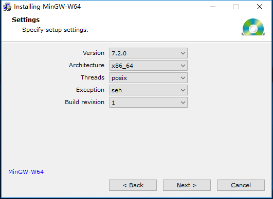 安装MinGW-w64